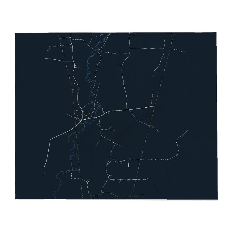 Troy Street Map Throw Blanket