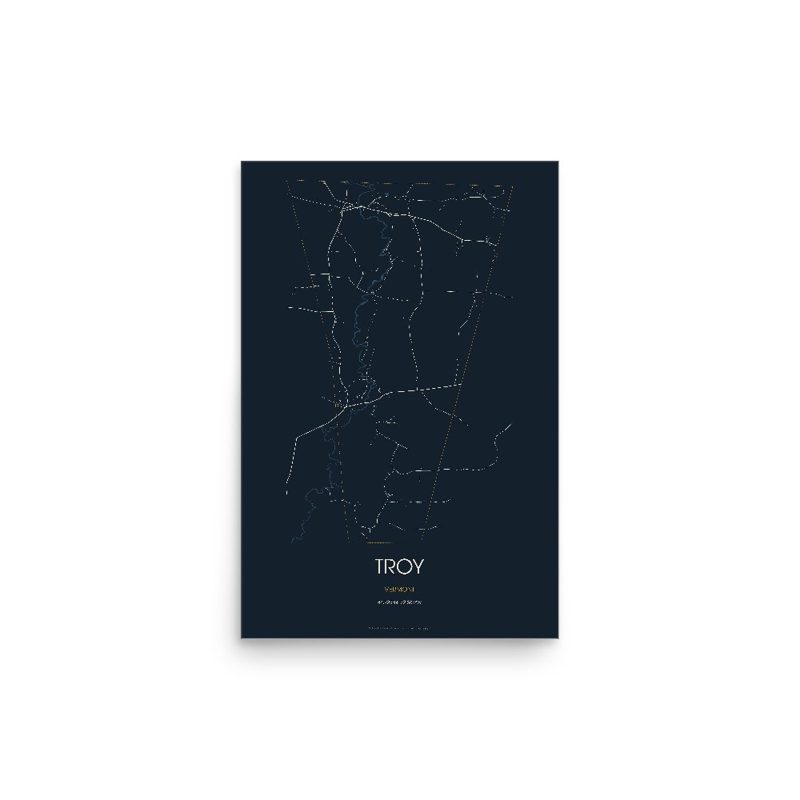 Troy Street Map Poster · Midnight