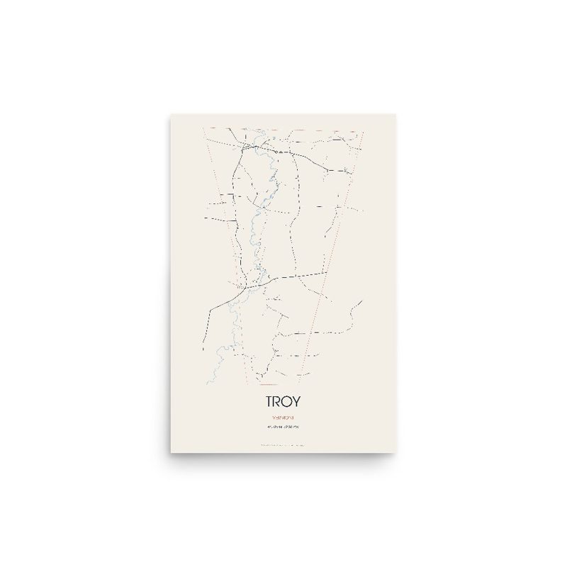 Troy Street Map Poster · Linen
