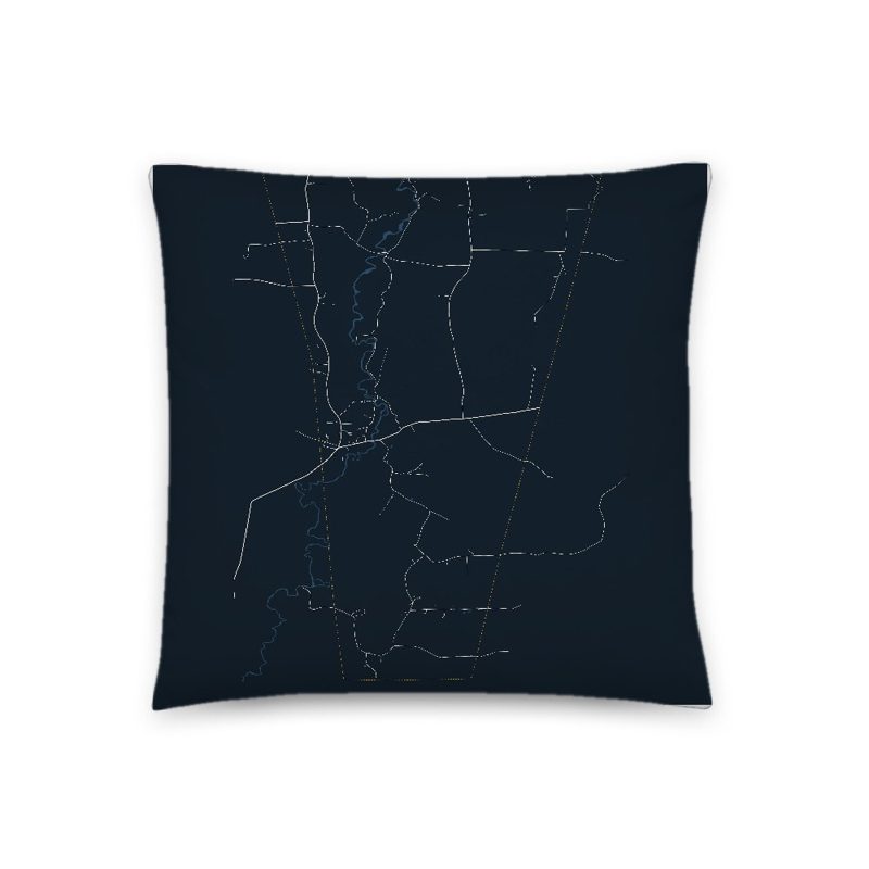 Troy Map Throw Pillow