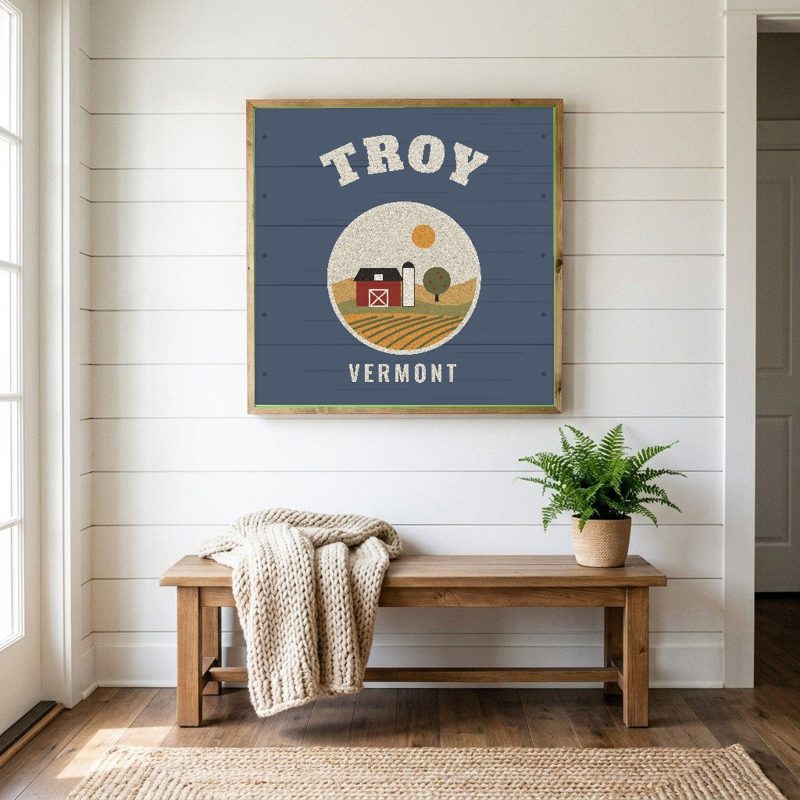 Troy Hometown Wood Sign
