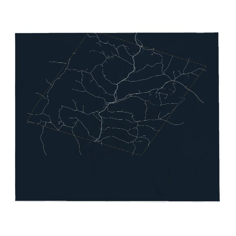 Tunbridge Street Map Throw Blanket