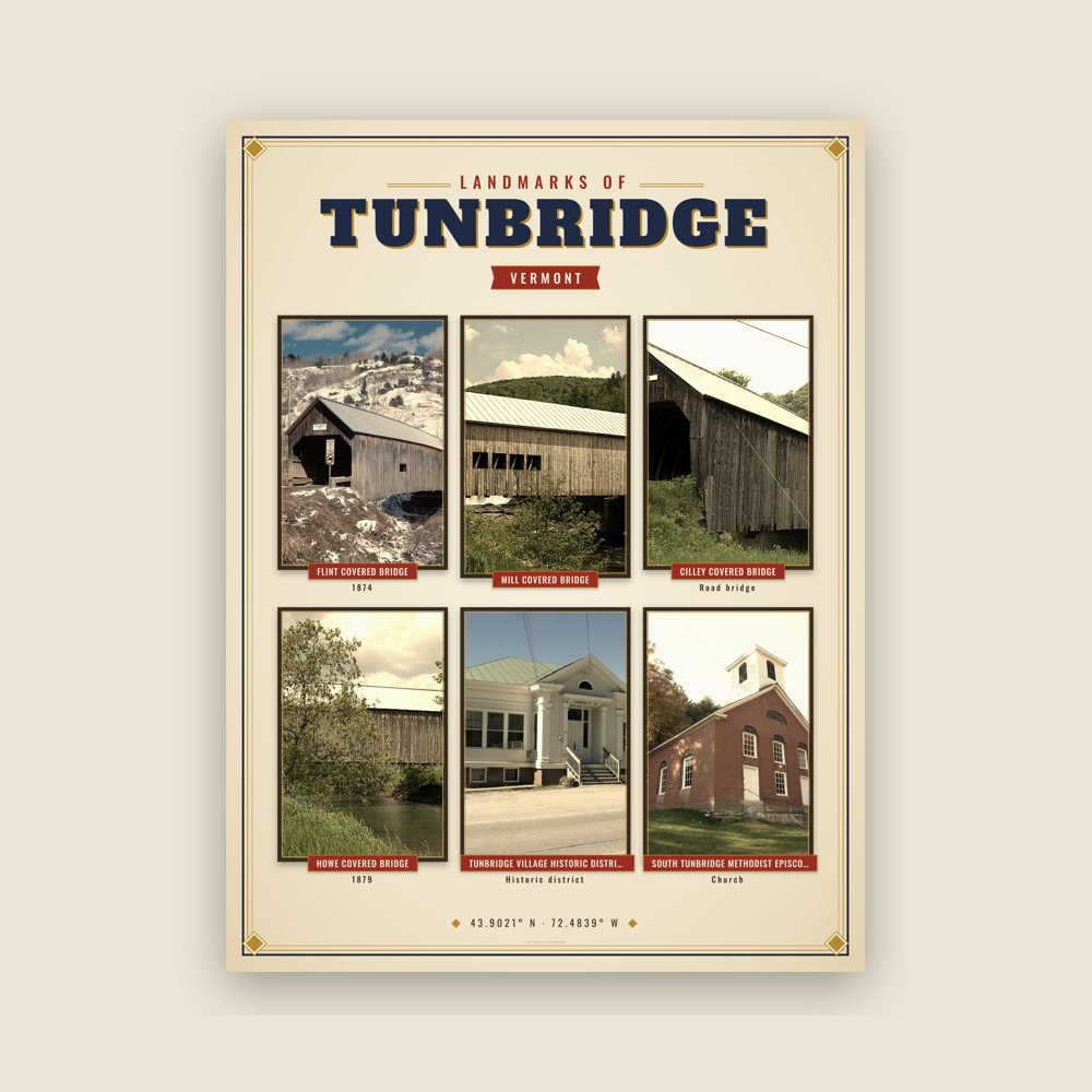 Tunbridge Landmarks Photo Poster