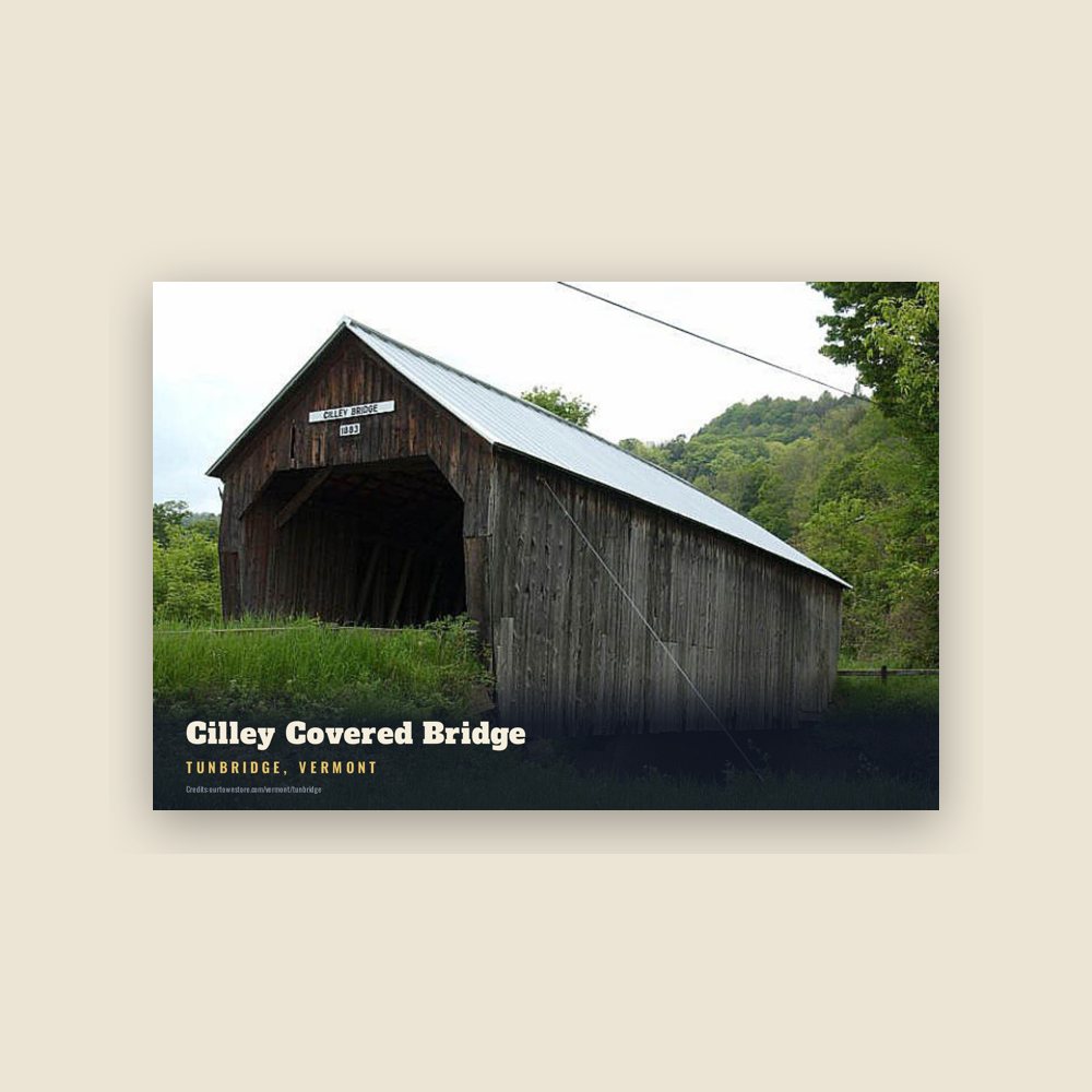 Tunbridge Cilley Covered Bridge Postcard