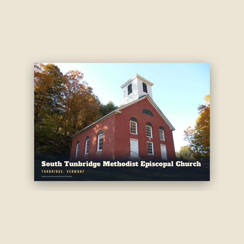 Tunbridge South Tunbridge Methodist Episcopal Church Postcard