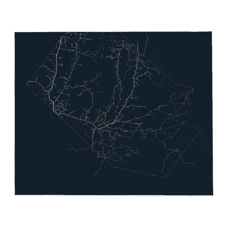 Underhill Street Map Throw Blanket