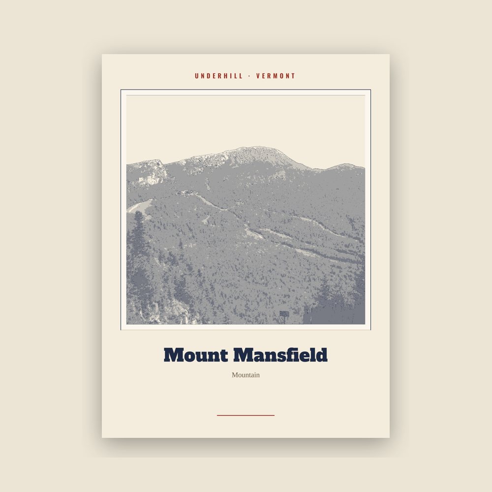 Underhill Mount Mansfield Landmark Print