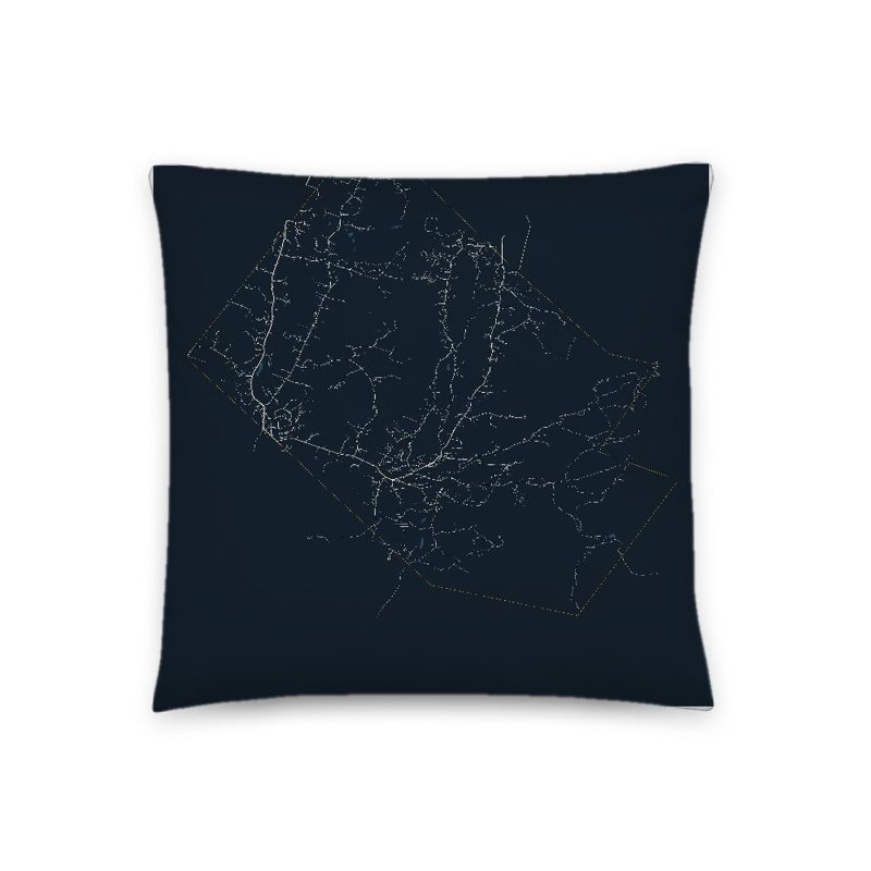 Underhill Map Throw Pillow