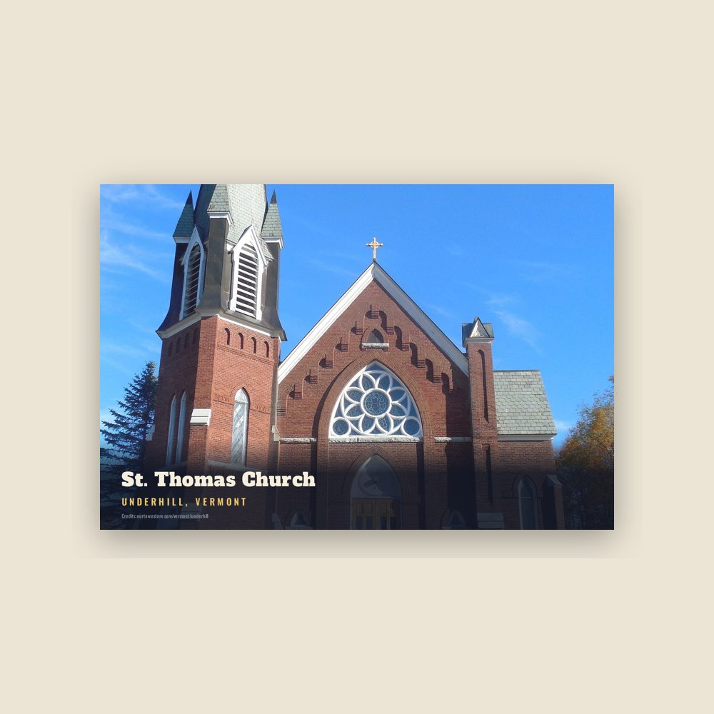 Underhill St. Thomas Church Postcard