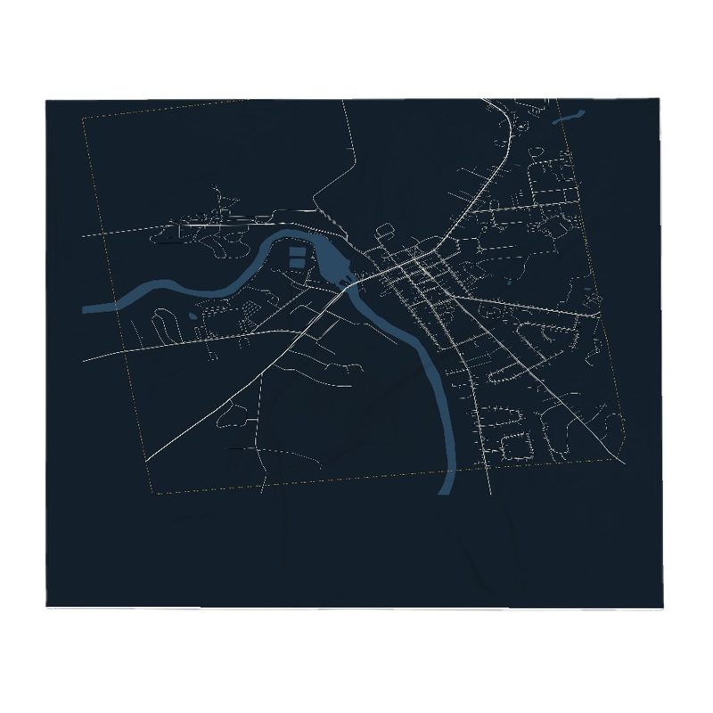 Vergennes Street Map Throw Blanket