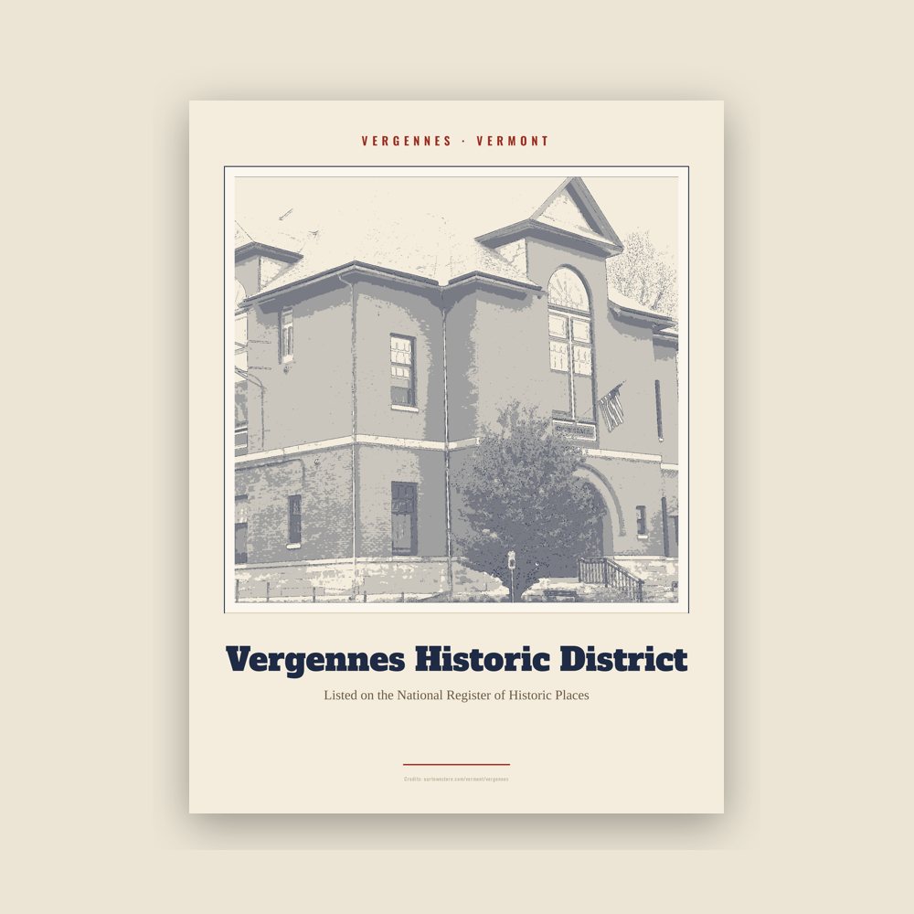 Vergennes Vergennes Historic District Landmark Print