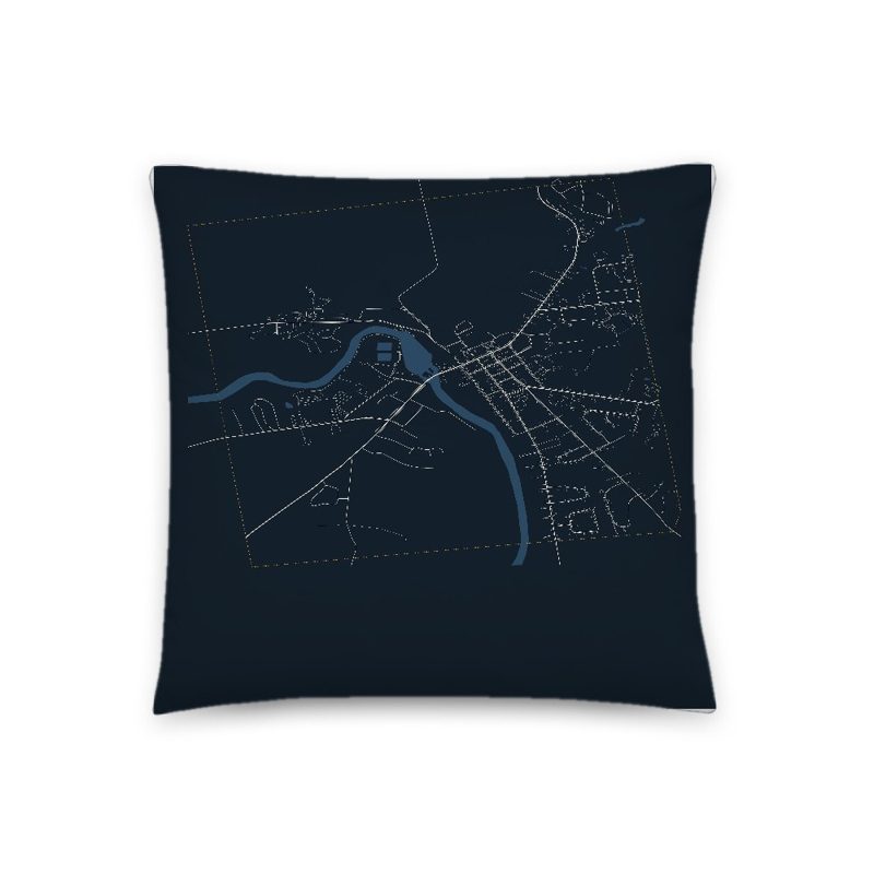 Vergennes Map Throw Pillow