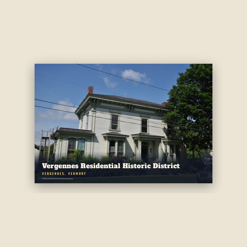 Vergennes Vergennes Residential Historic District Postcard