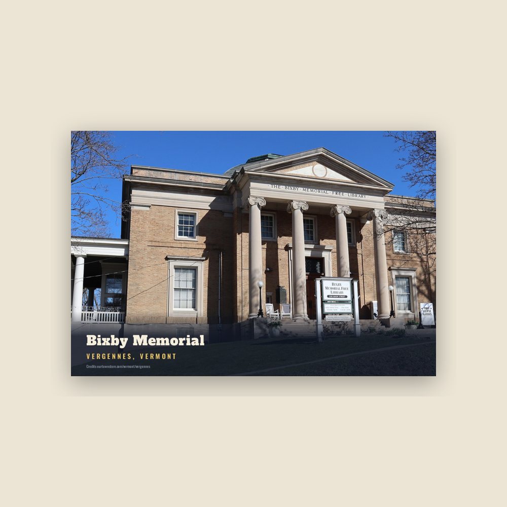 Vergennes Bixby Memorial Postcard