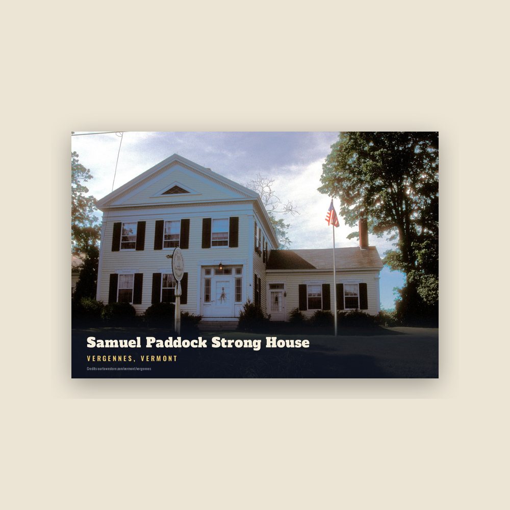 Vergennes Samuel Paddock Strong House Postcard