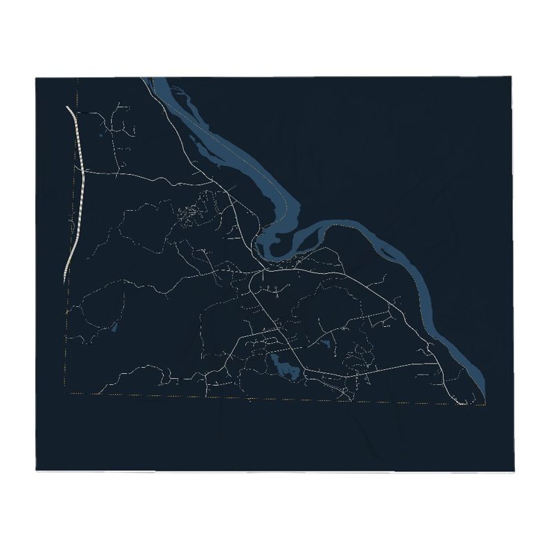 Vernon Street Map Throw Blanket
