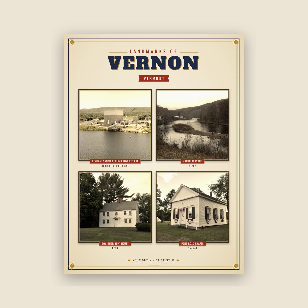 Vernon Landmarks Photo Poster