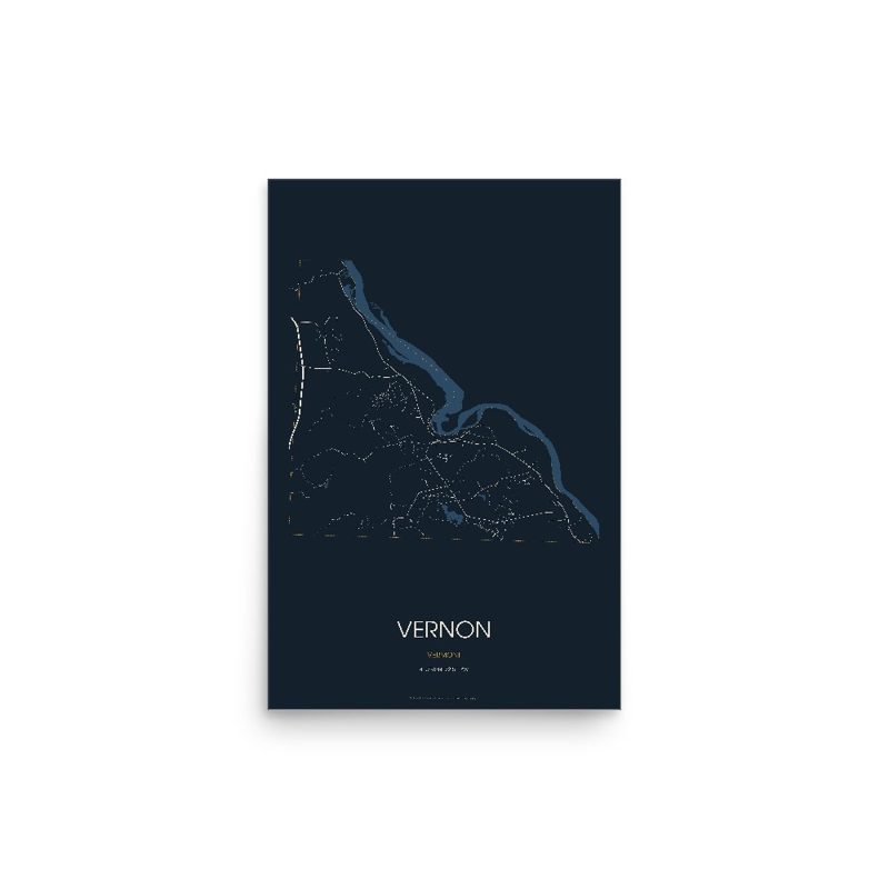 Vernon Street Map Poster · Midnight