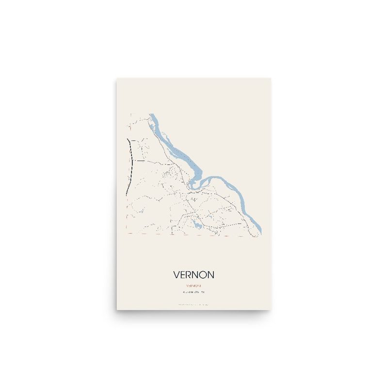 Vernon Street Map Poster · Linen