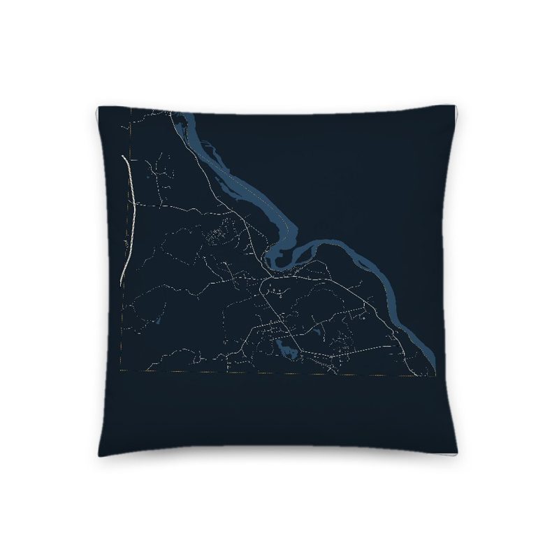 Vernon Map Throw Pillow