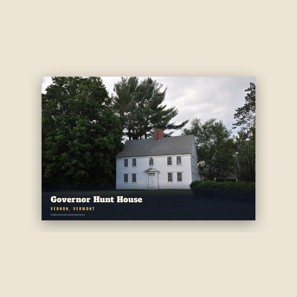 Vernon Governor Hunt House Postcard
