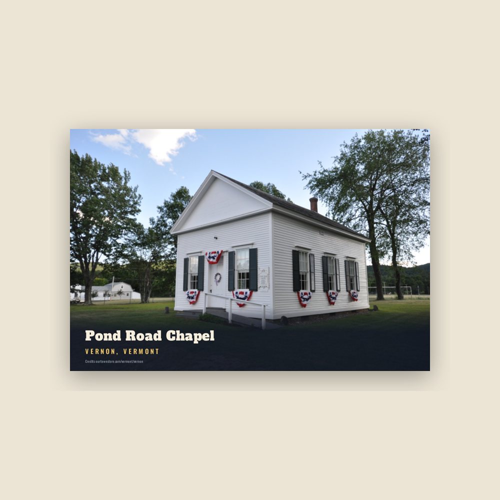 Vernon Pond Road Chapel Postcard