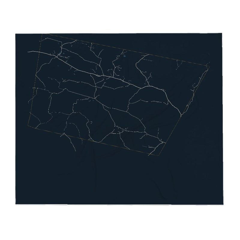Vershire Street Map Throw Blanket