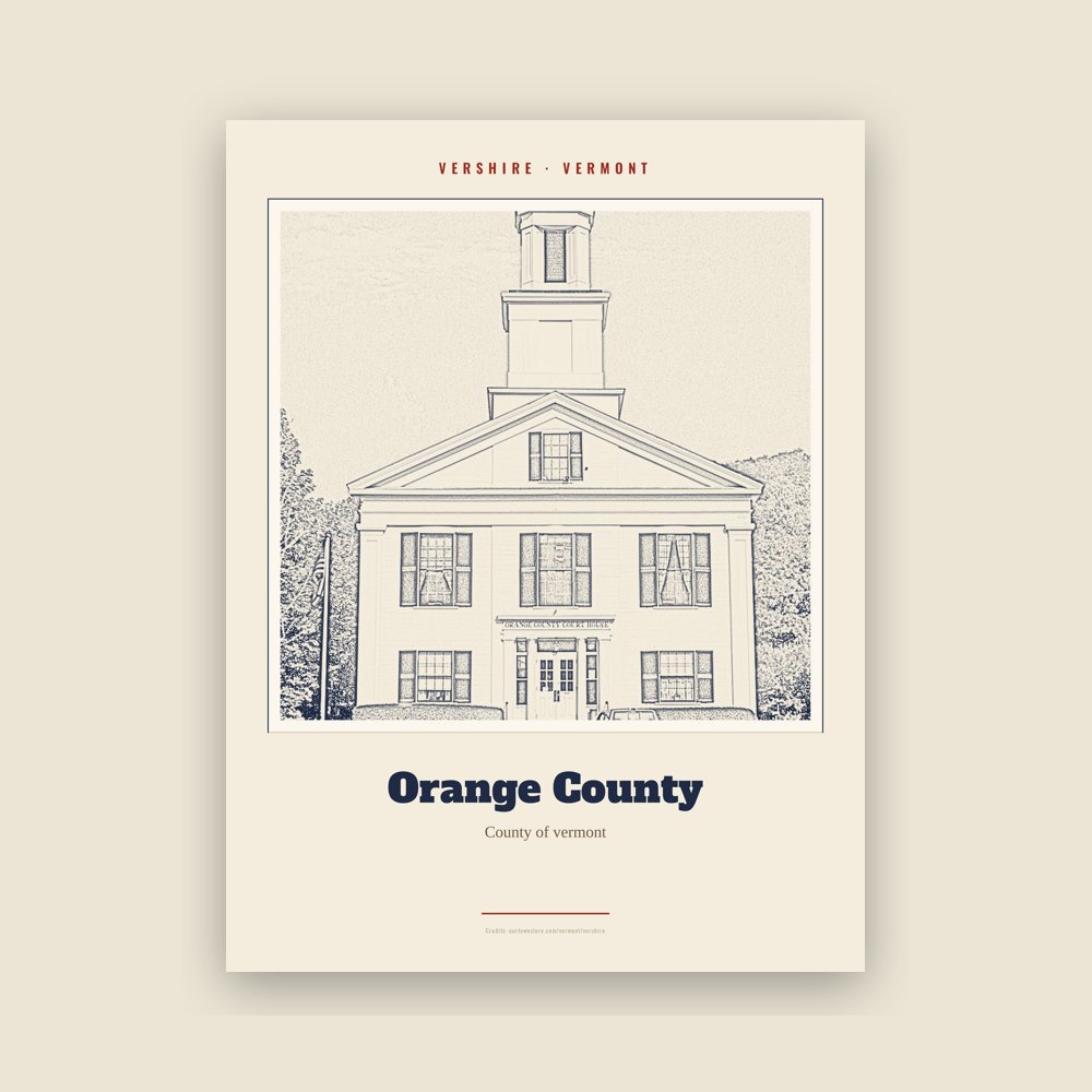 Vershire Orange County Landmark Print