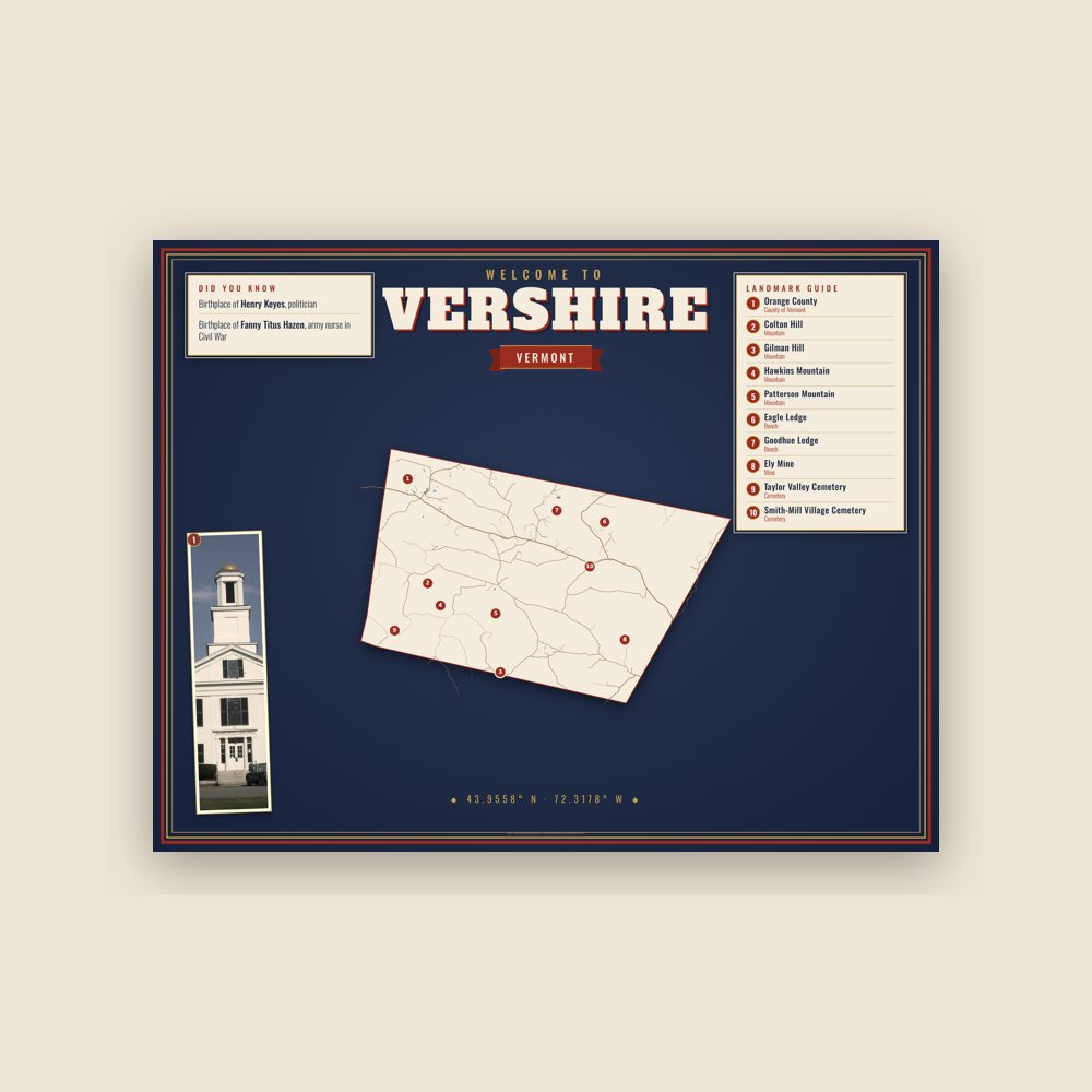 Vershire Map Placemat
