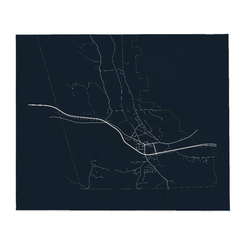 West Rutland Street Map Throw Blanket