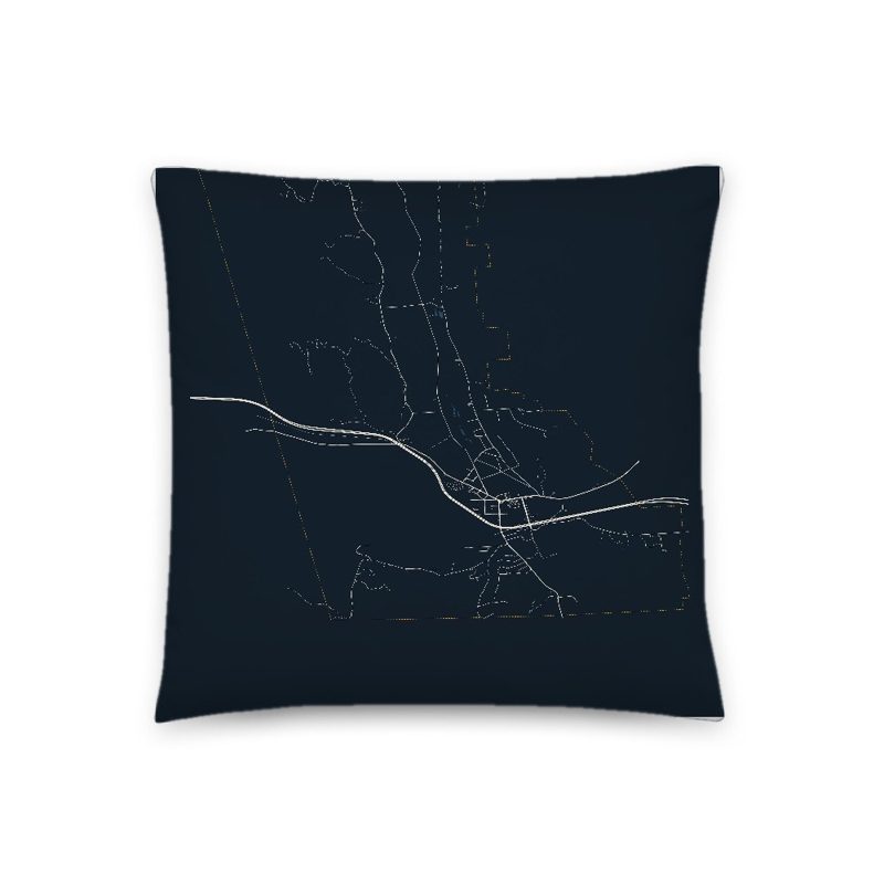 West Rutland Map Throw Pillow