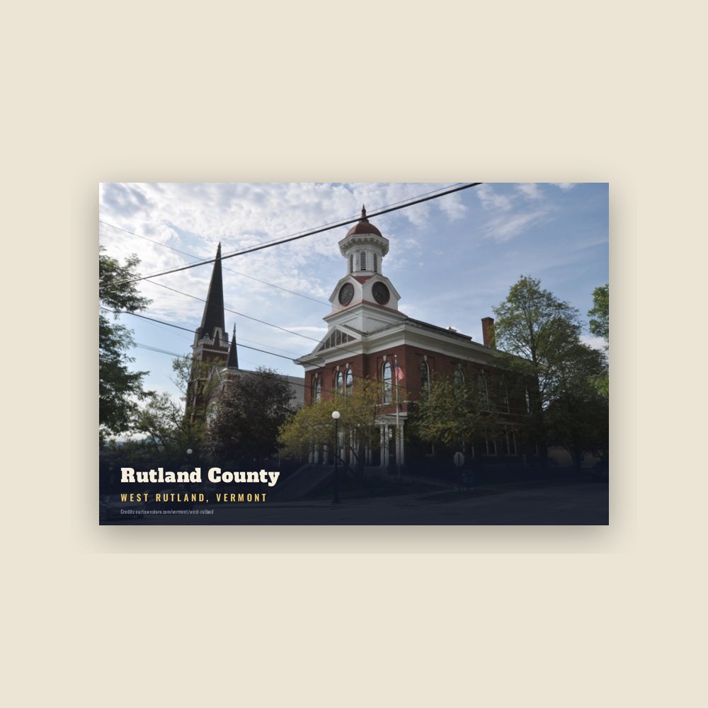 West Rutland Rutland County Postcard