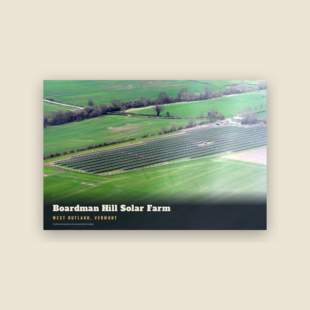 West Rutland Boardman Hill Solar Farm Postcard