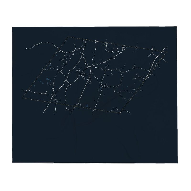 Westford Street Map Throw Blanket