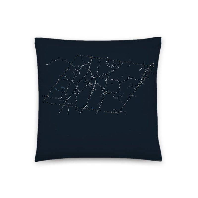 Westford Map Throw Pillow