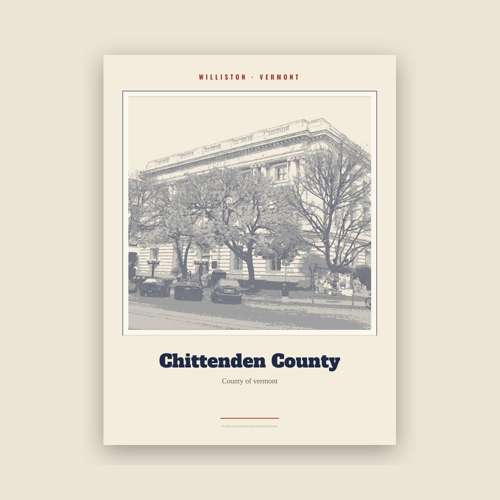 Williston Chittenden County Landmark Print
