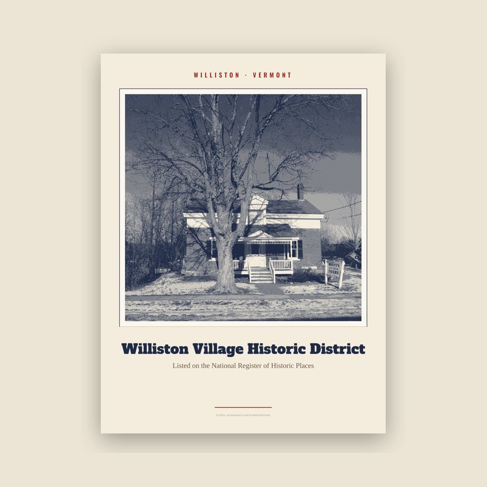 Williston Williston Village Historic District Landmark Print