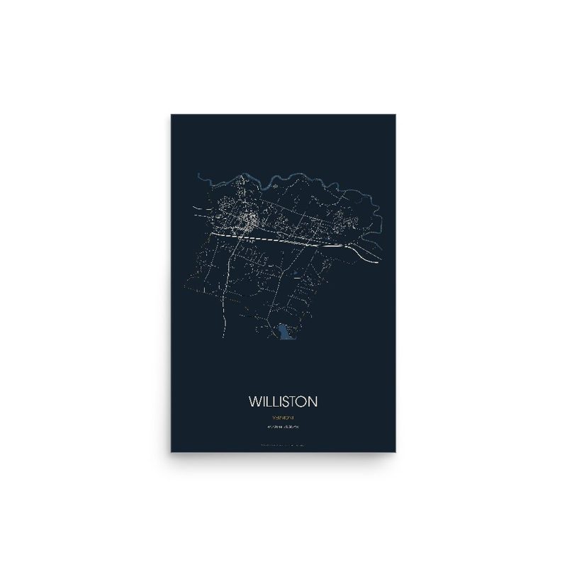 Williston Street Map Poster · Midnight