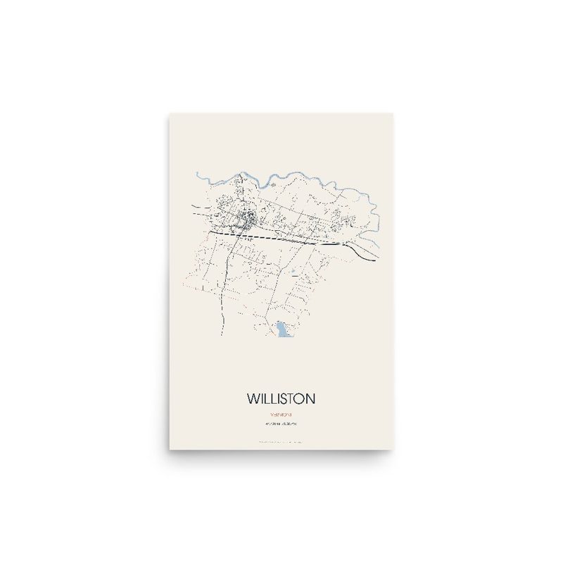 Williston Street Map Poster · Linen
