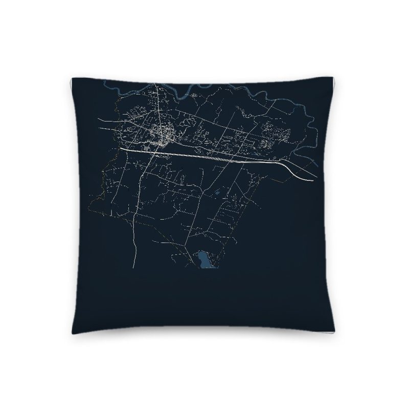 Williston Map Throw Pillow