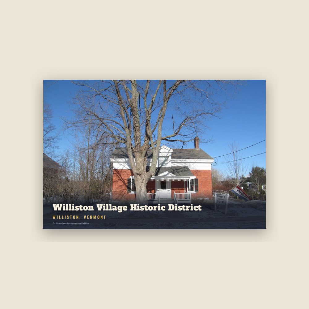 Williston Williston Village Historic District Postcard