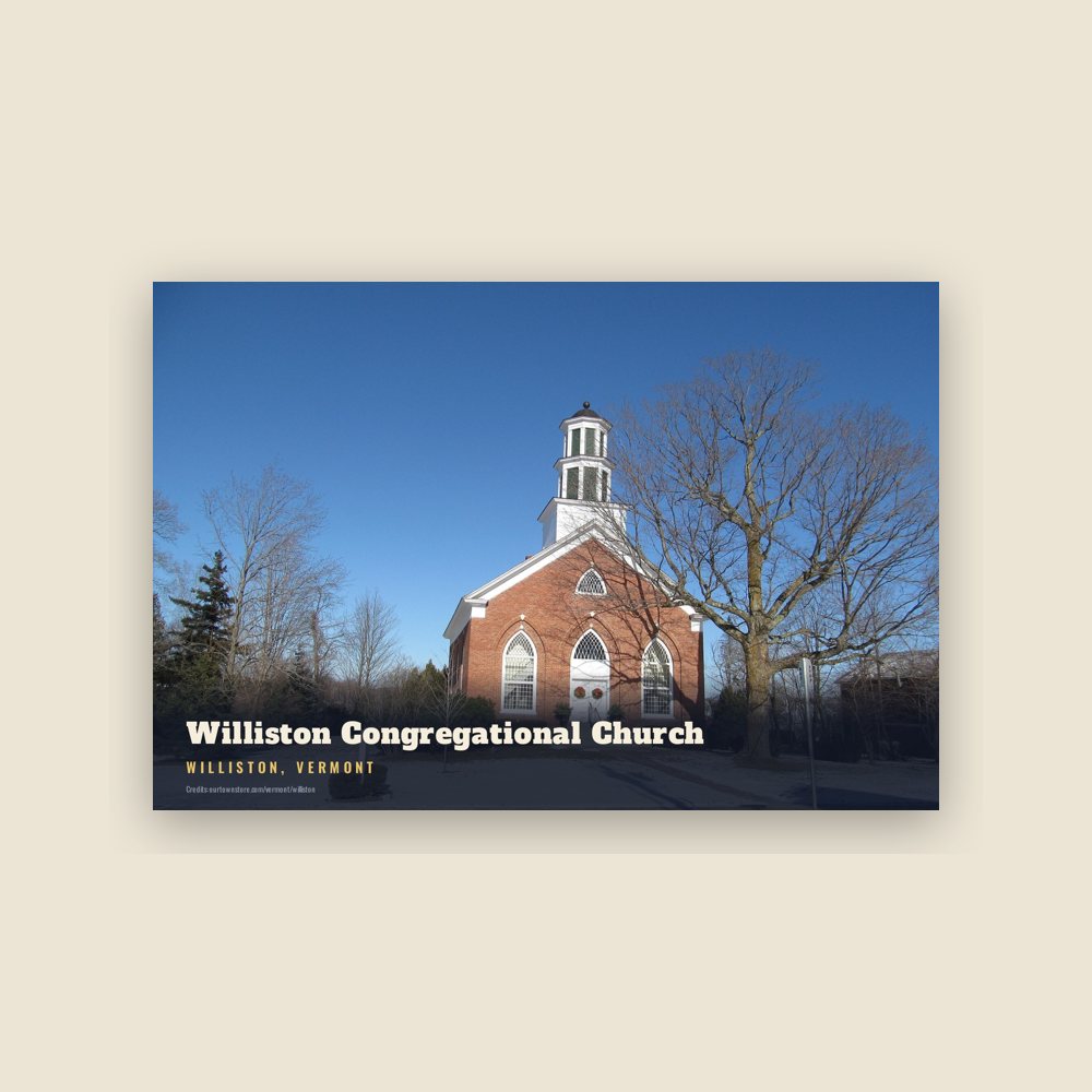 Williston Williston Congregational Church Postcard