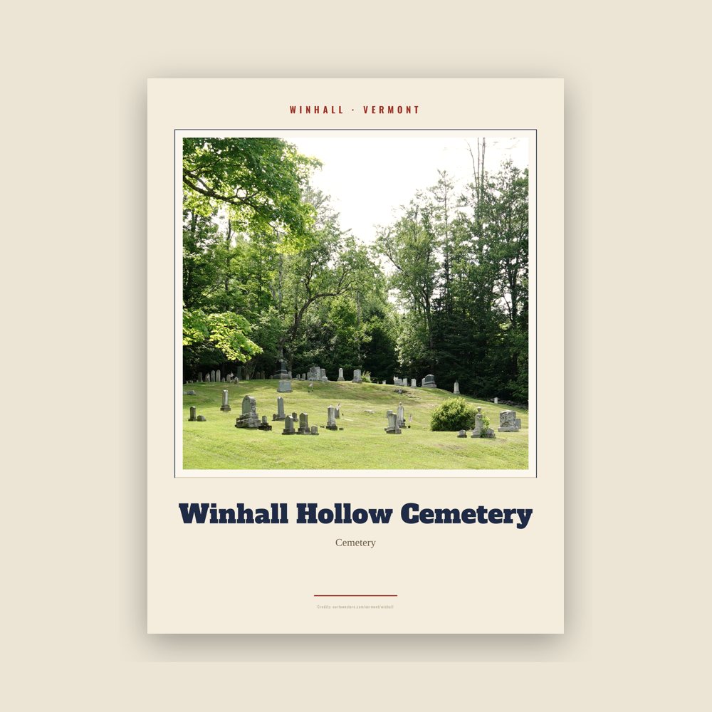 Winhall Winhall Hollow Cemetery Landmark Print