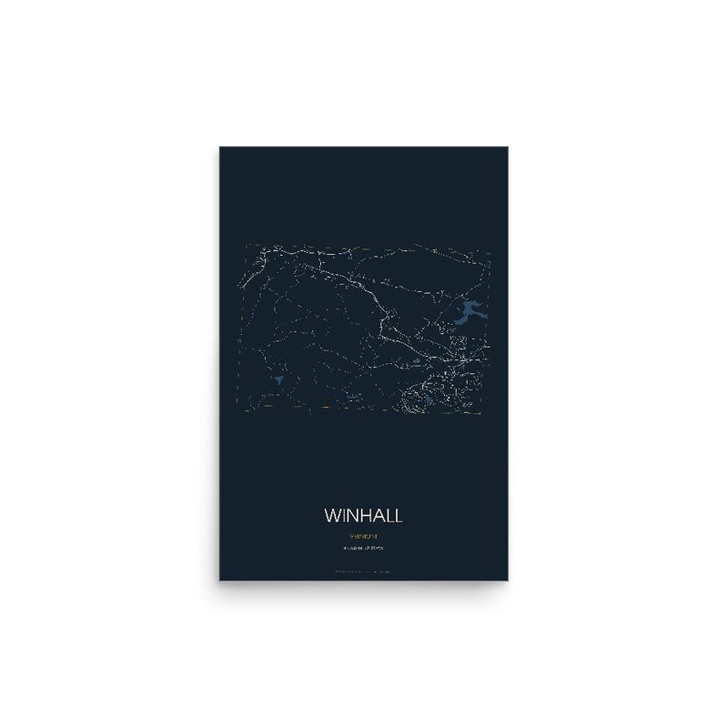 Winhall Street Map Poster · Midnight