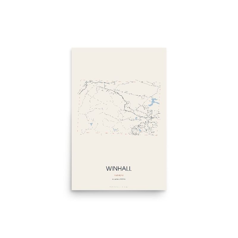 Winhall Street Map Poster · Linen