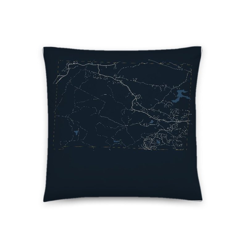 Winhall Map Throw Pillow