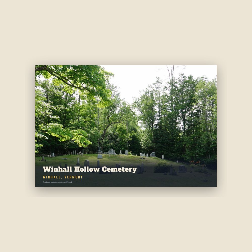 Winhall Winhall Hollow Cemetery Postcard