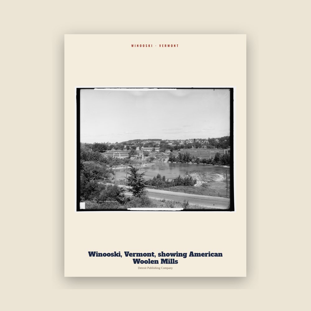 Winooski Winooski, Vermont, showing American Woolen Mills Archive Print