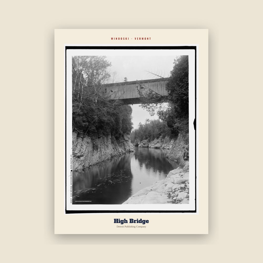 Winooski High Bridge Archive Print