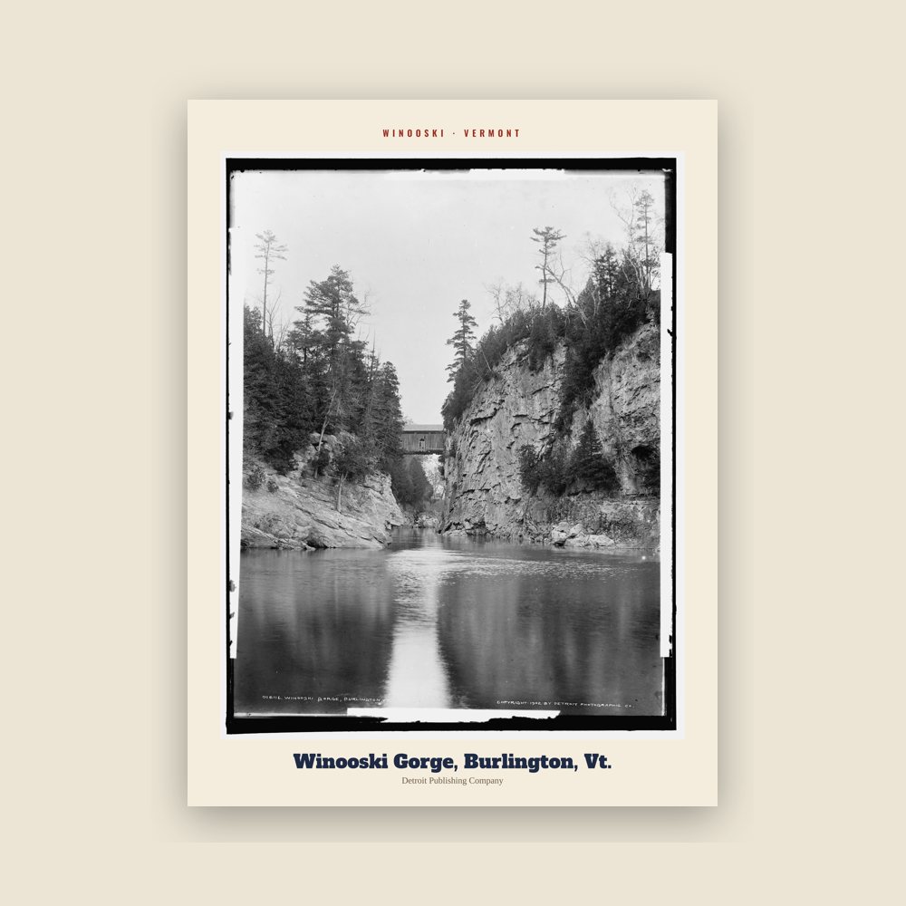 Winooski Winooski Gorge, Burlington, Vt. Archive Print